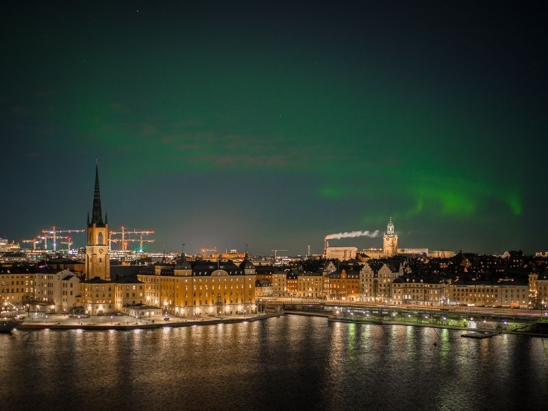 Northern Lights over Stockholm