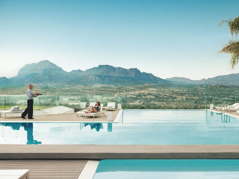 Spend evenings relaxing in the infinity pool