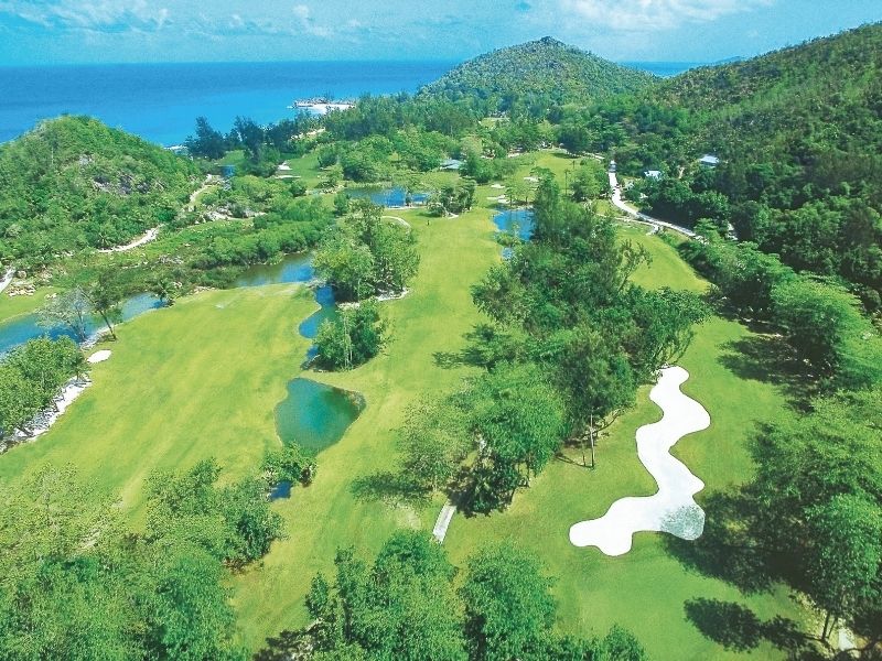 Play a round of golf at the 18-hole Constance Lemuria golf course during your luxury holiday to the Seychelles