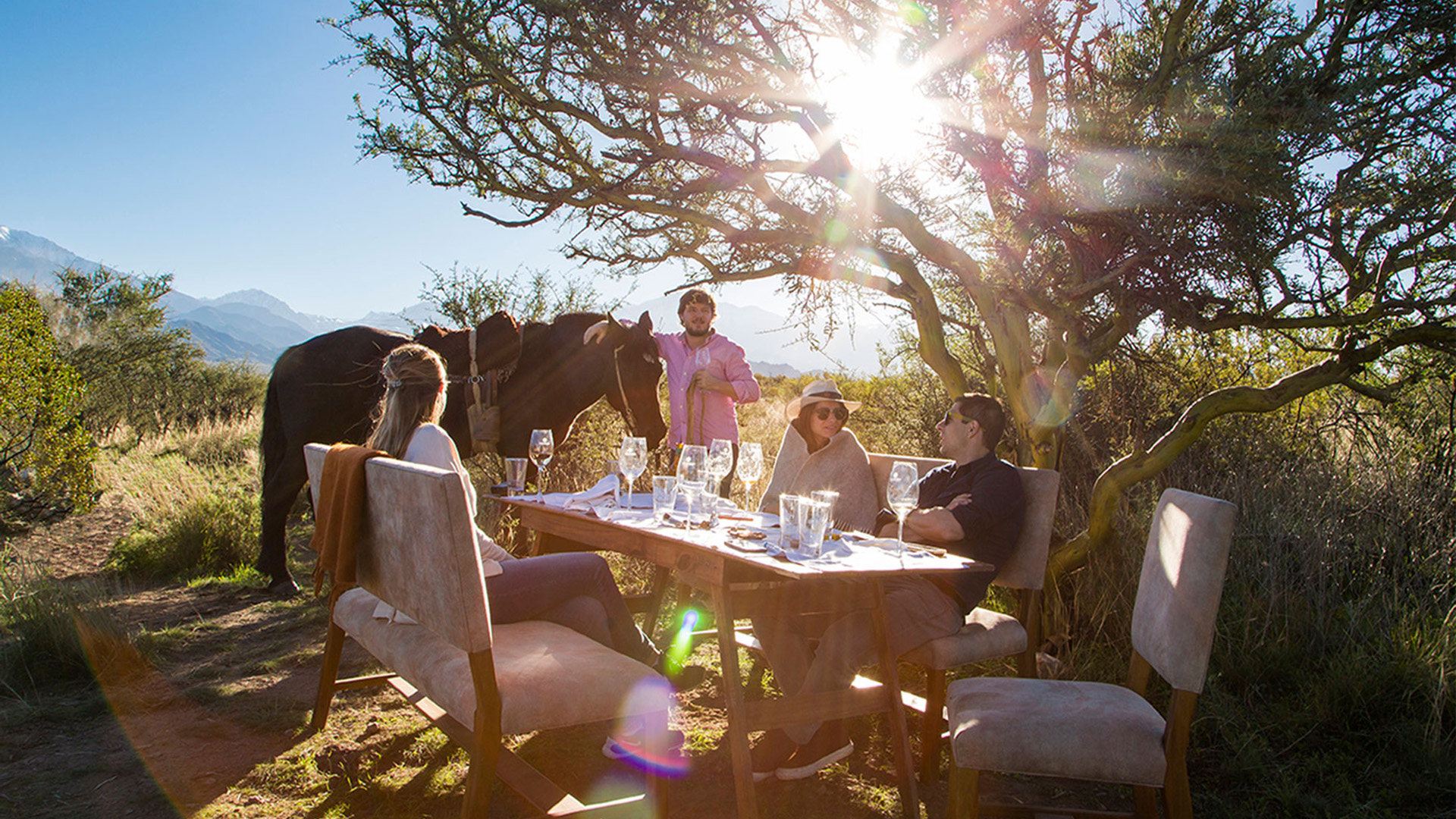 Dining in the vineyards of Casa de Uco