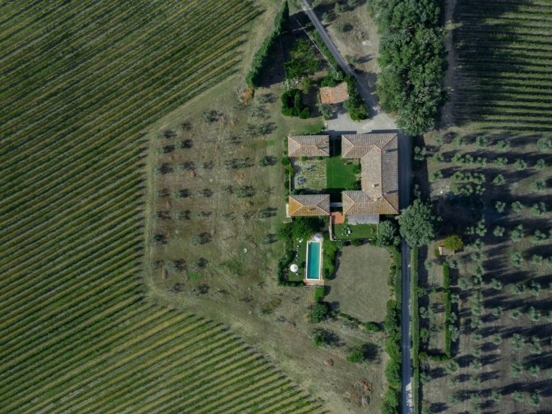 Aerial view of Villa Alfieri