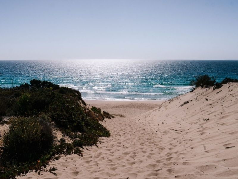 Drive to the pristine sands