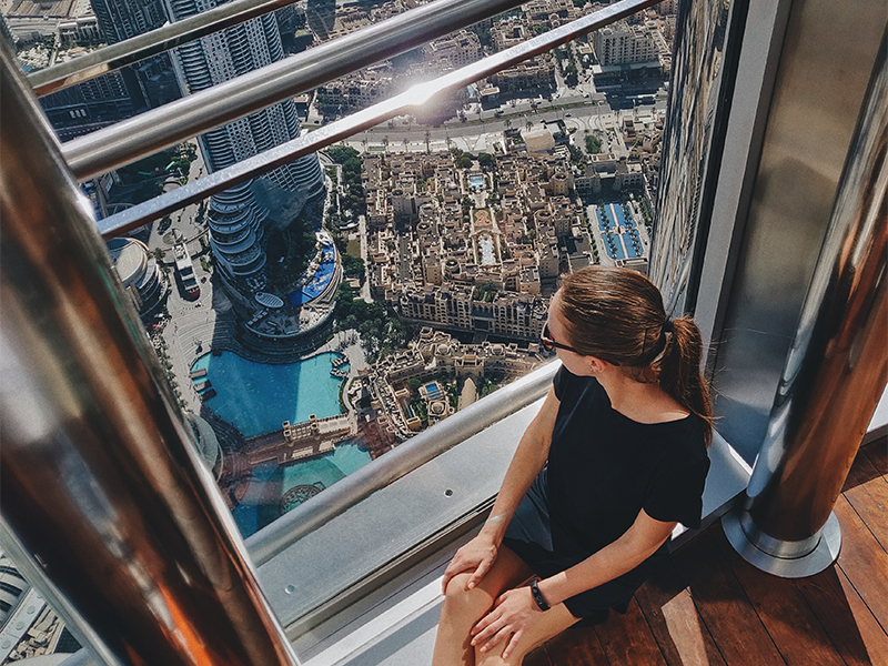 Enjoy the views from the top of the Burj Khalifa during your luxury family holiday to Dubai