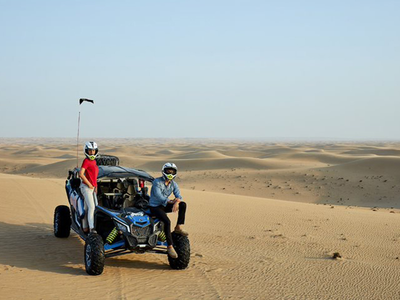 Enjoy a dune buggy excursion in the desert during your luxury family holiday to Dubai