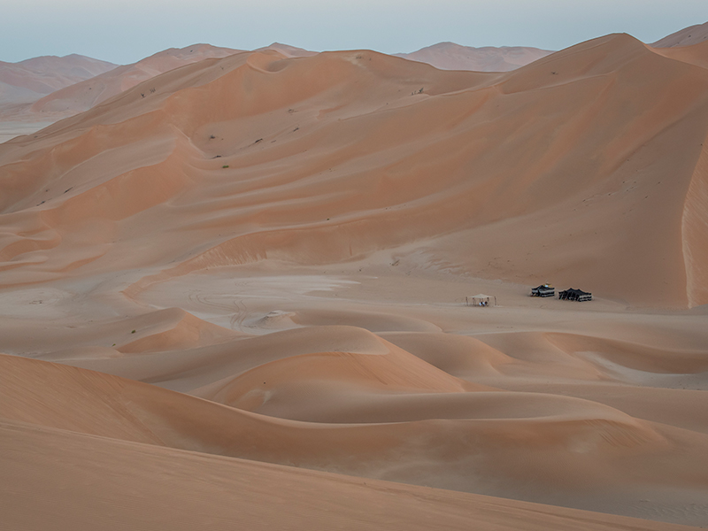 Spend two nights in the Empty Quarter desert on your luxury holidays to Oman