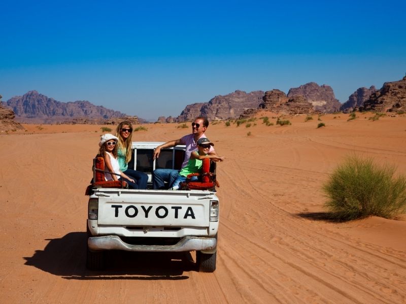 Embark on a Jeep safari in Wadi Rum during your luxury holiday to Jordan