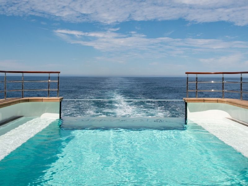 Pool on Ponant’s M/V Le Bougainville cruise ship