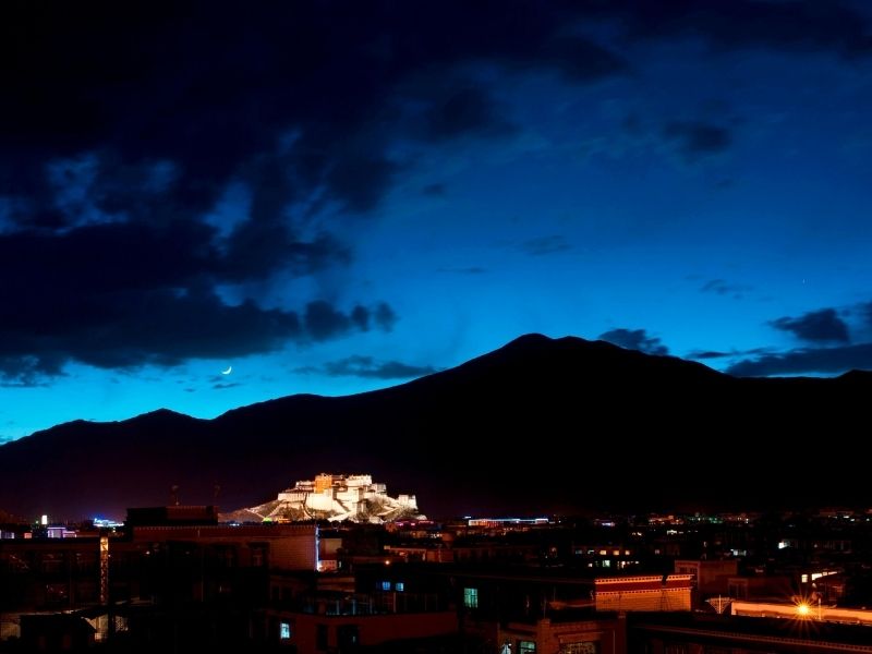 Lhasa City at night