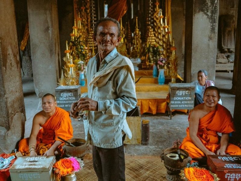 Luang Prabang Budhist Monks Donations