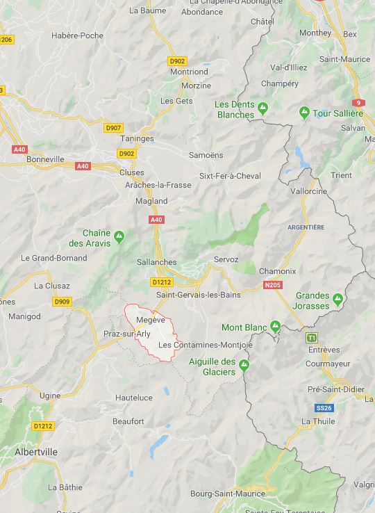 Megeve France Map