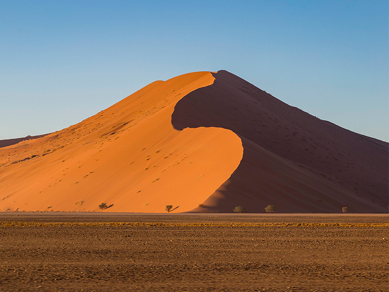 Visit the Sossusvlei sand dunes during your luxury Namibia self drive & safari holiday