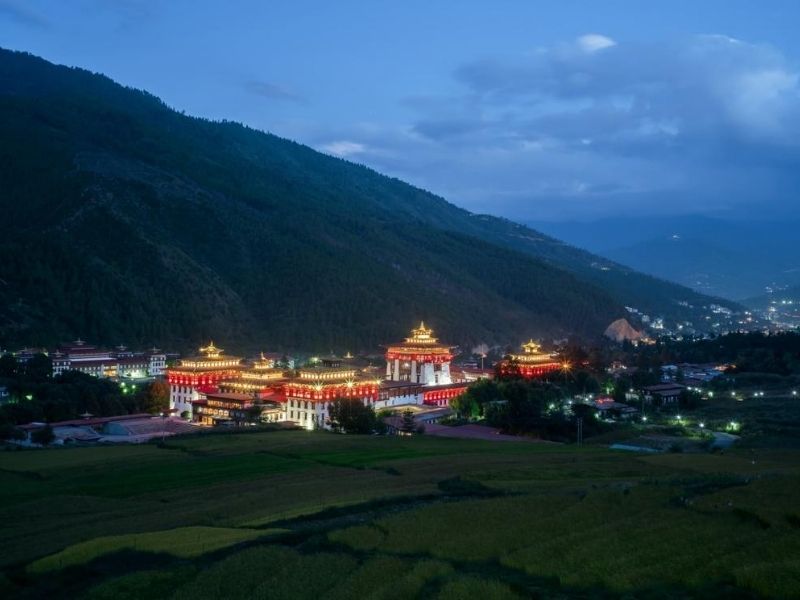 Thimphu at night