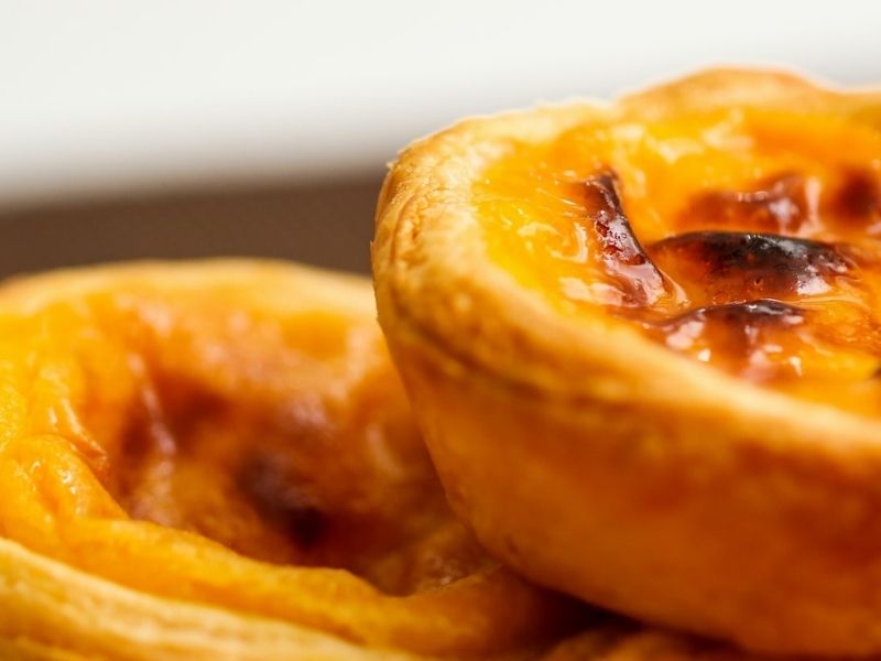Sample pastel de nata on a privately guided walking food tour