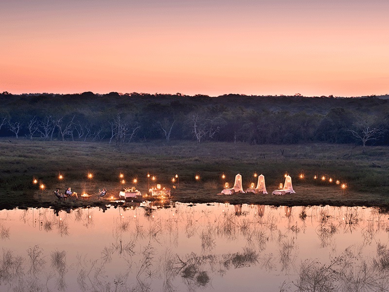 Sleep under the starts during your stay at Phinda Private Game Reserve