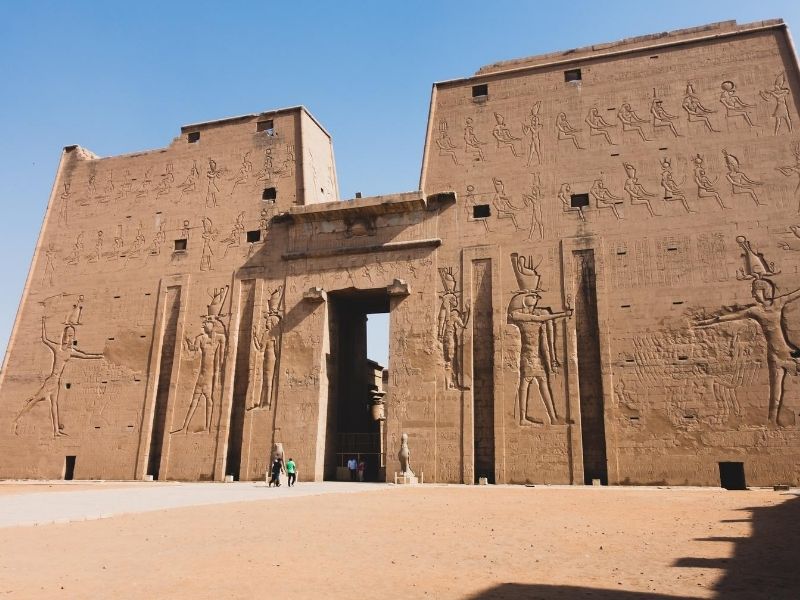 Marvel at the colossal Temple of Edfu during your luxury holiday to Egypt