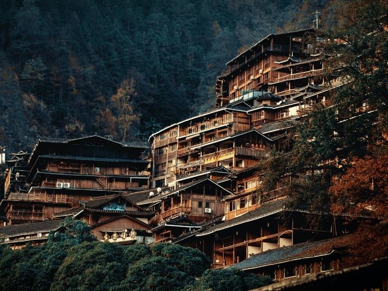 Hillside village in Guizhou, China