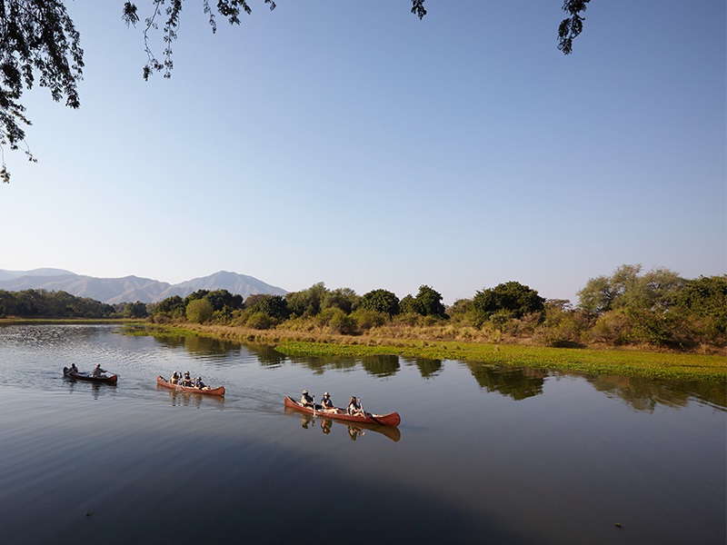 Canoeing on the Zambezi River