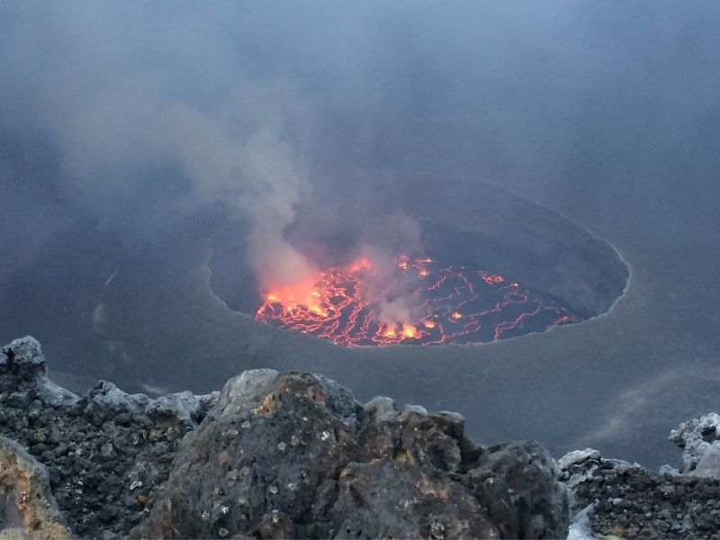 Hike to the summit of Nyiragongo Volcano on your luxury holiday to the Democratic Republic of Congo